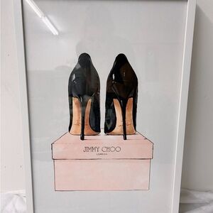 Oliver Gal painting jimmy choo shoes